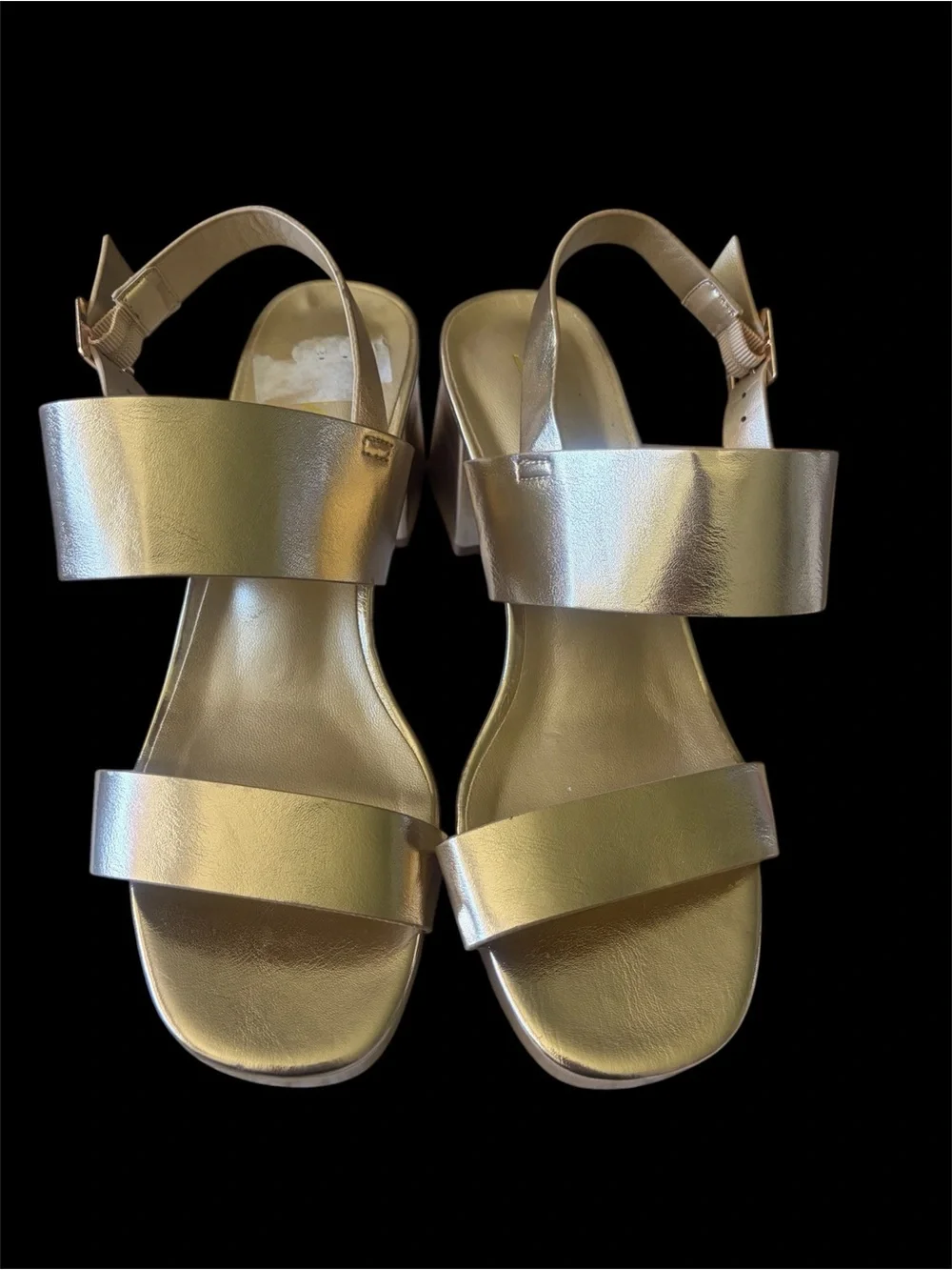 Soda Metallic Gold Platform Sandals